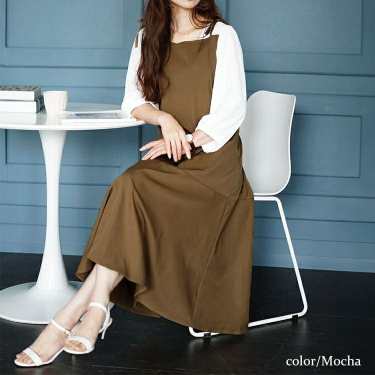 大きいサイズ レディース ブラウスドッキングマーメイドキャミワンピース　fem-511