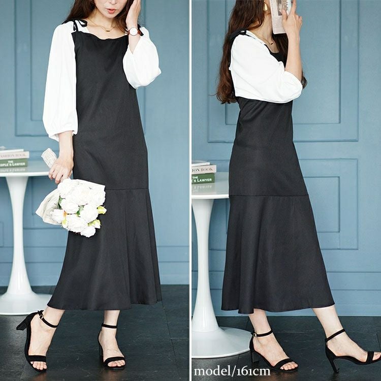 大きいサイズ レディース ブラウスドッキングマーメイドキャミワンピース　fem-511