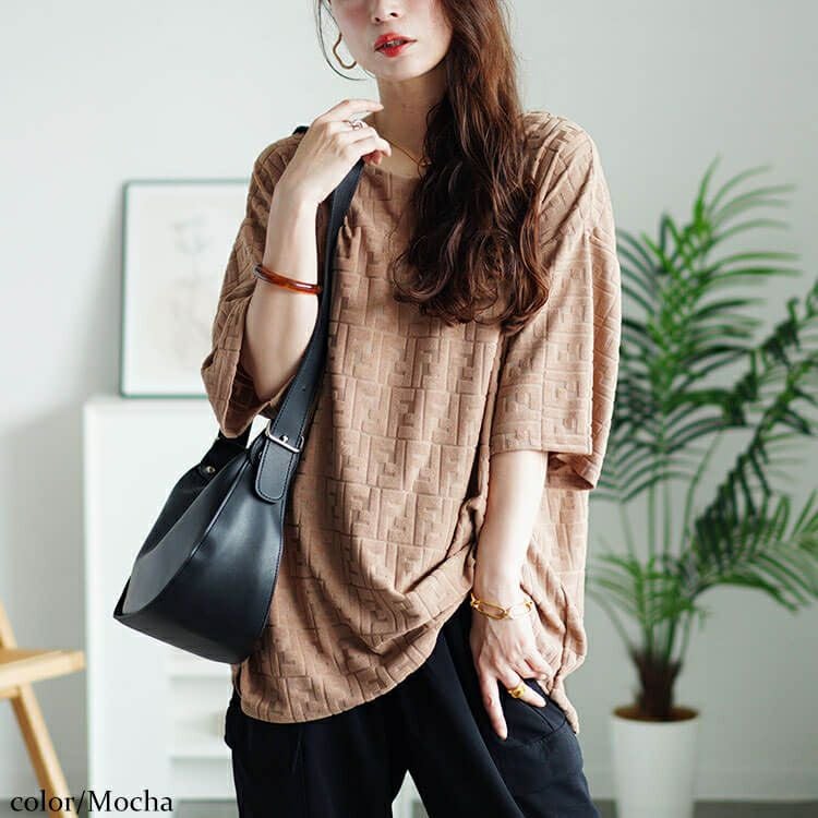 大きいサイズ レディース サガラジャガードプルオーバー　maru-30052 【メール便可】