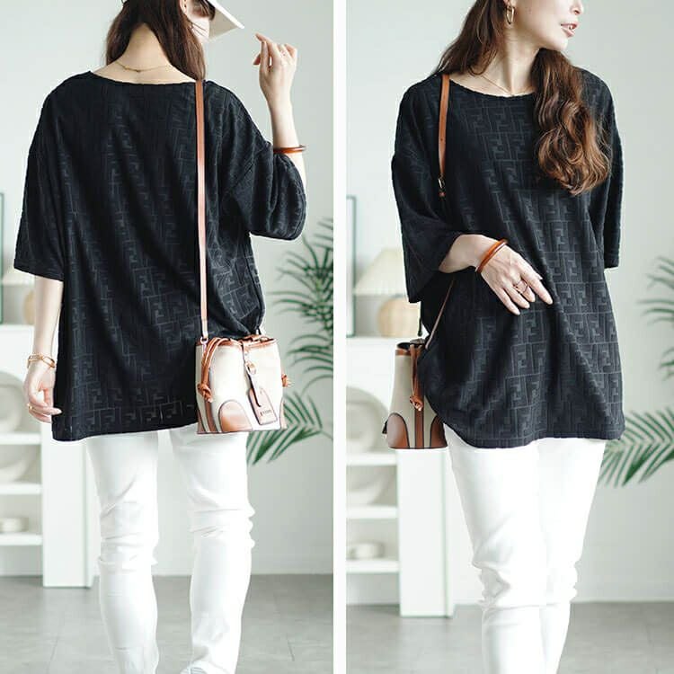 大きいサイズ レディース サガラジャガードプルオーバー　maru-30052 【メール便可】