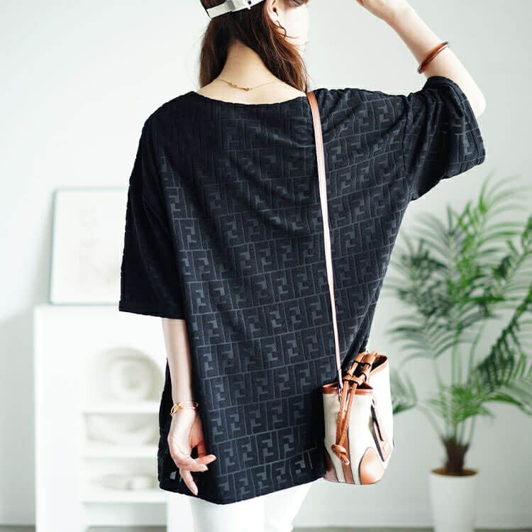 大きいサイズ レディース サガラジャガードプルオーバー　maru-30052 【メール便可】