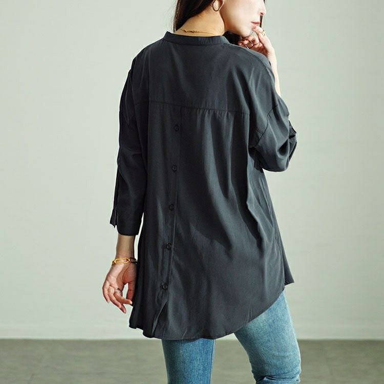 大きいサイズ レディース 前後ボタンスキッパーシャツ　fem-508 【メール便可】