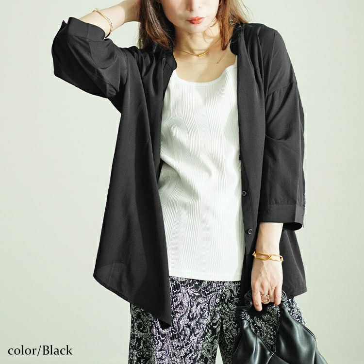 大きいサイズ レディース 前後ボタンスキッパーシャツ　fem-508 【メール便可】