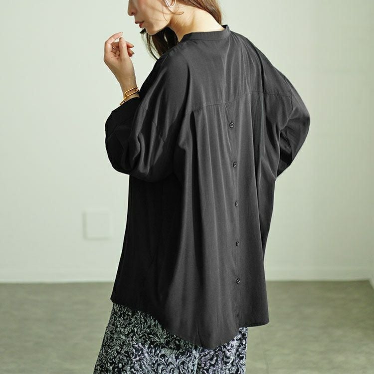 大きいサイズ レディース 前後ボタンスキッパーシャツ　fem-508 【メール便可】