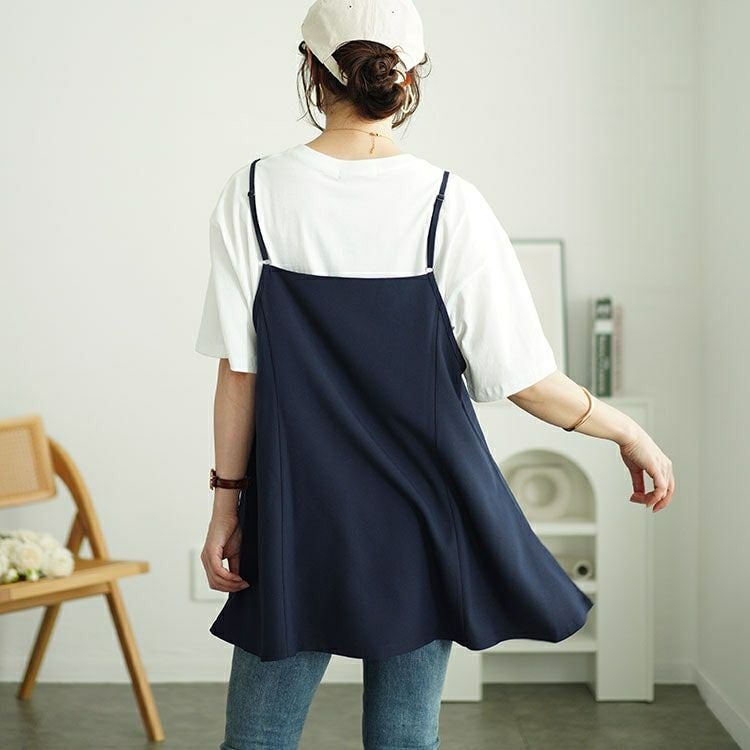 大きいサイズ レディース フレアキャミソールチュニック　maru-30056 【メール便可】