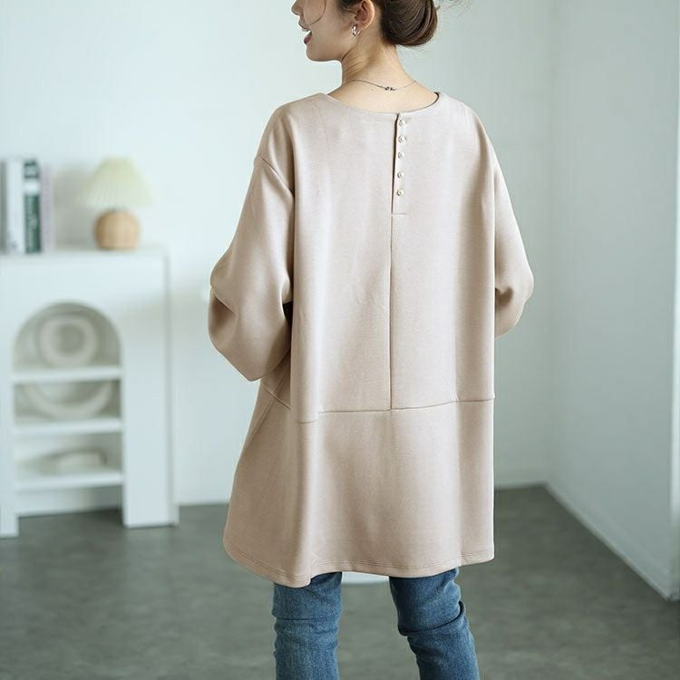 大きいサイズ レディース パールボタンハートネックペプラムカットソー　mncut-142546