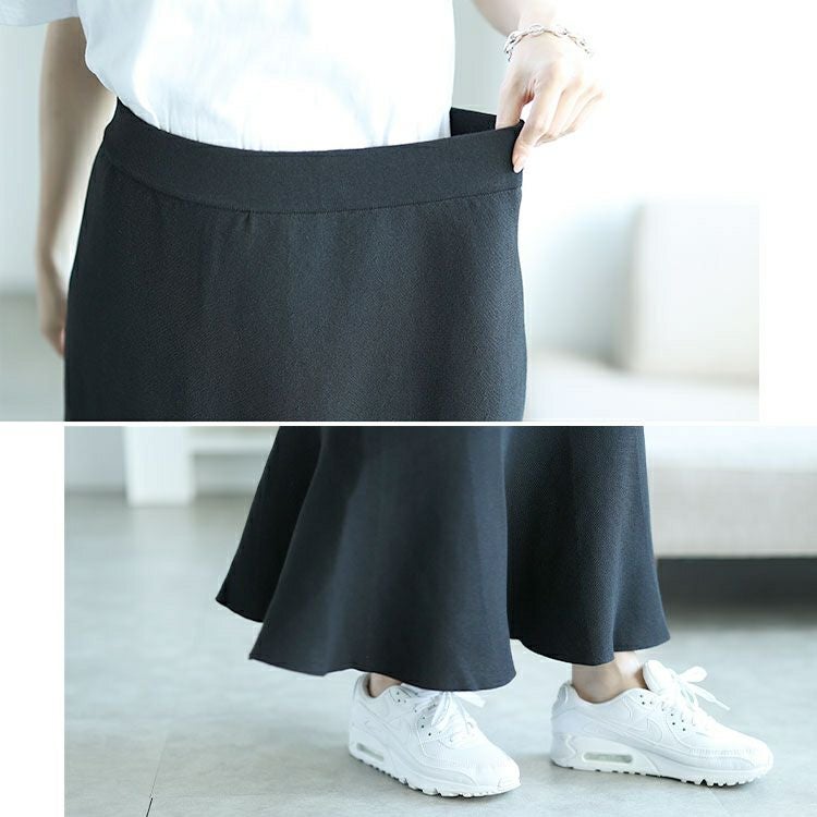 大きいサイズ レディース ストレッチニットマーメイドスカート　goldy-1556