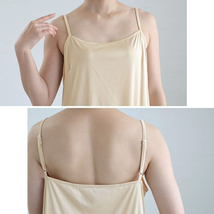 大きいサイズ レディース 吸汗速乾透けないペチコートキャミソールワンピース　cpdai-659092 【メール便可】