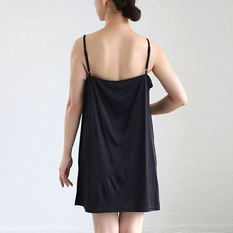 大きいサイズ レディース 吸汗速乾透けないペチコートキャミソールワンピース　cpdai-659092 【メール便可】