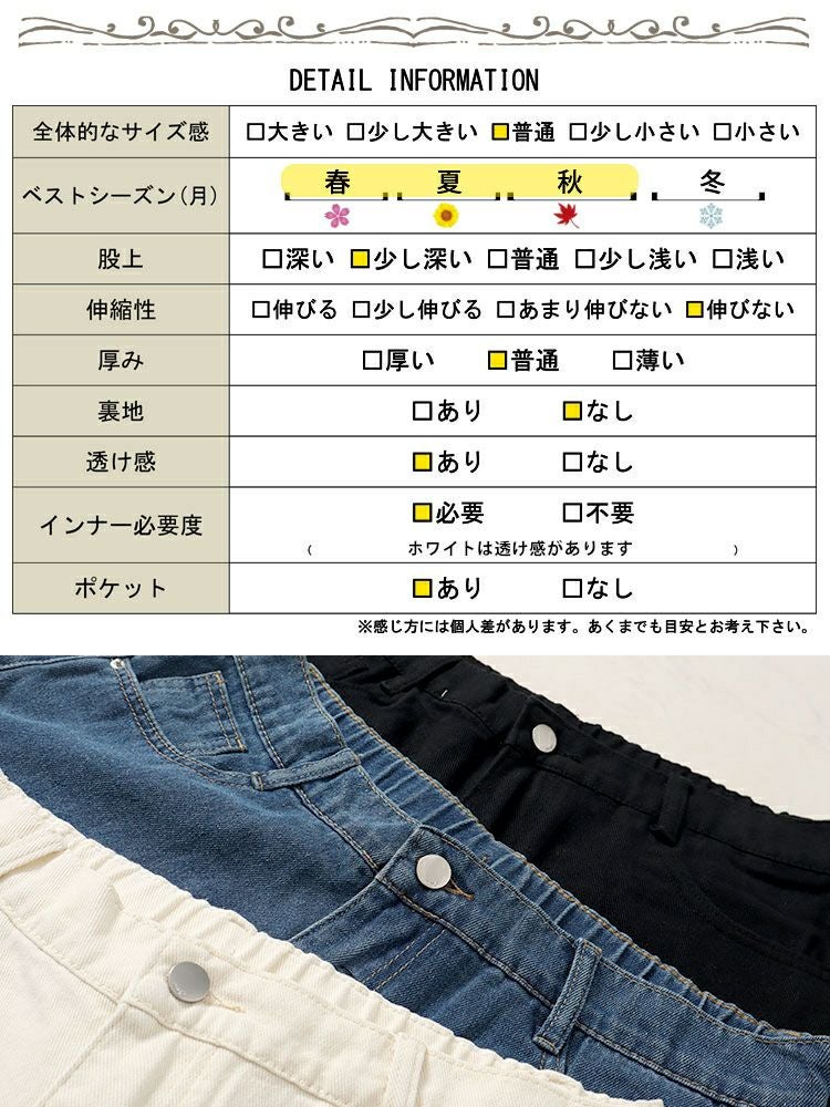 大きいサイズ レディース カットオフデニムショートパンツ　goldy-1557 【メール便可】