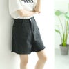 大きいサイズ レディース カットオフデニムショートパンツ　goldy-1557 【メール便可】 ブラック