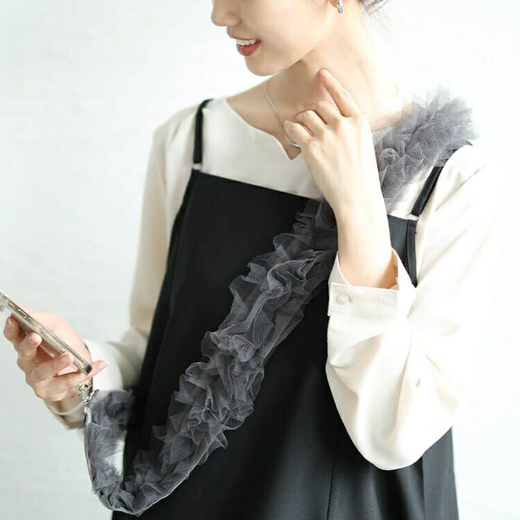 大きいサイズ レディース ワイドレーススマホストラップ＆バッグショルダー　art-al002 【メール便可】