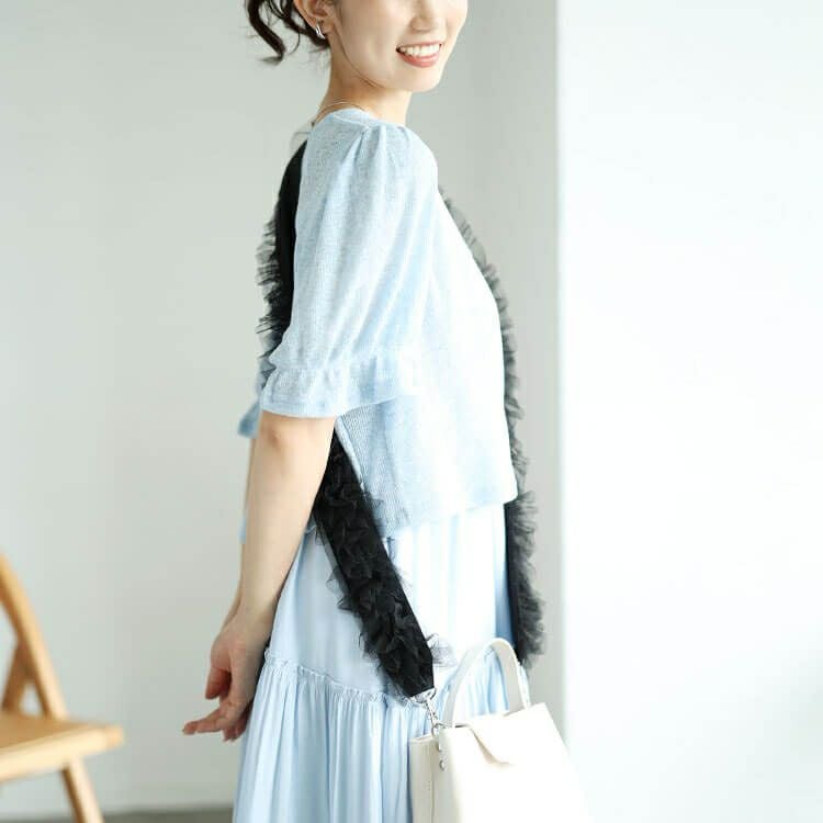 大きいサイズ レディース ワイドレーススマホストラップ＆バッグショルダー　art-al002 【メール便可】