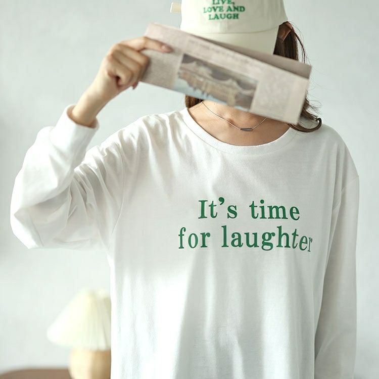 大きいサイズ レディース ロゴプリントロンT　fem-506