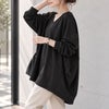 大きいサイズ レディース Vネックワイドコクーンチュニック　fem-502