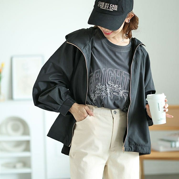 大きいサイズ レディース ボリュームスリーブマウンテンパーカー　maru-30060