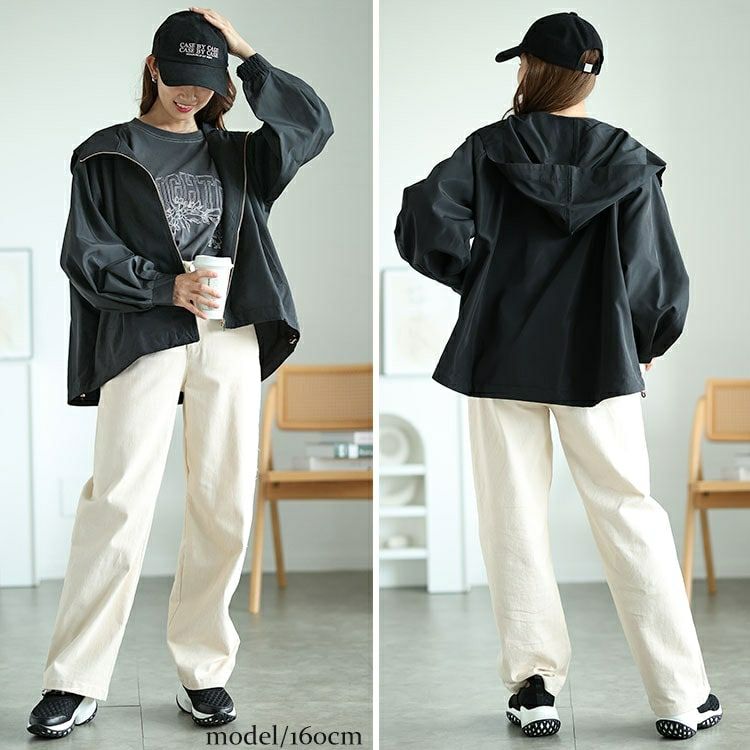 大きいサイズ レディース ボリュームスリーブマウンテンパーカー　maru-30060