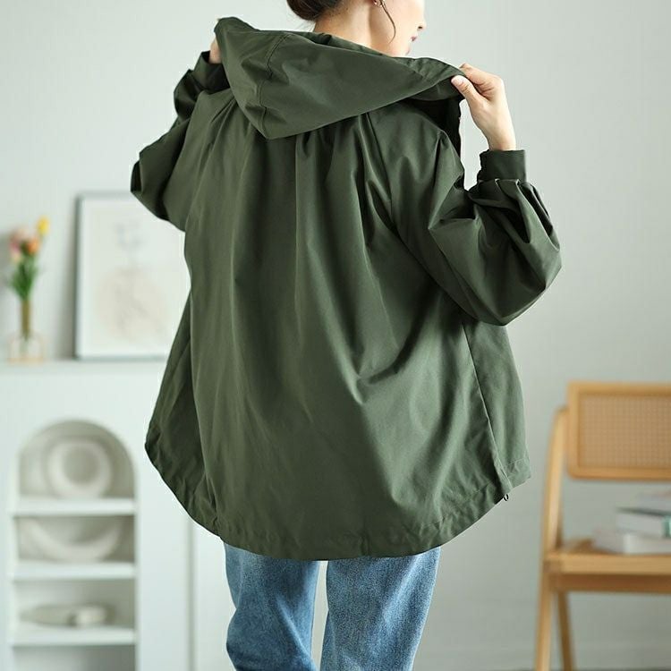 大きいサイズ レディース ボリュームスリーブマウンテンパーカー　maru-30060