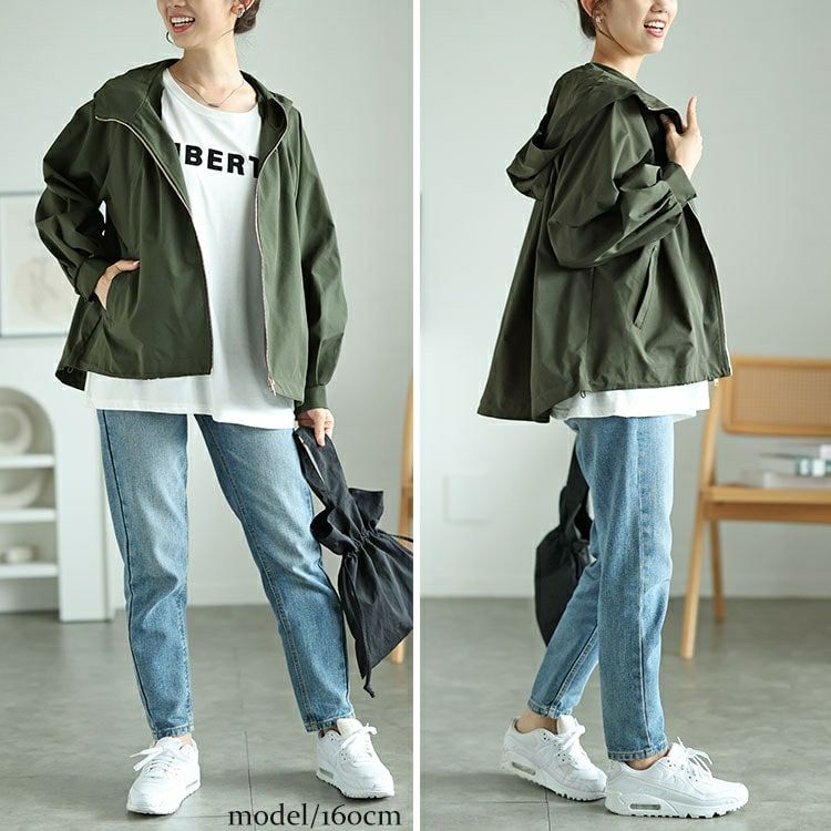 大きいサイズ レディース ボリュームスリーブマウンテンパーカー　maru-30060