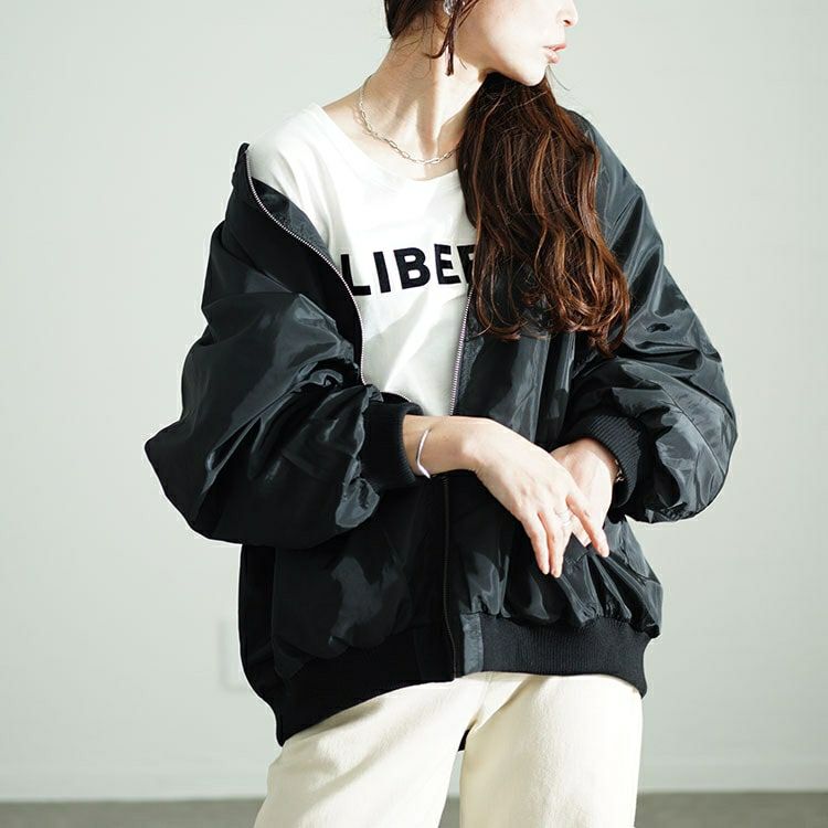 大きいサイズ レディース オーバーサイズMA-1ジャケット　sada-6916