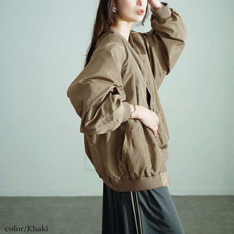 大きいサイズ レディース オーバーサイズMA-1ジャケット　sada-6916