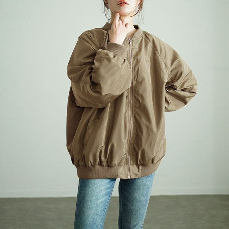 大きいサイズ レディース オーバーサイズMA-1ジャケット　sada-6916