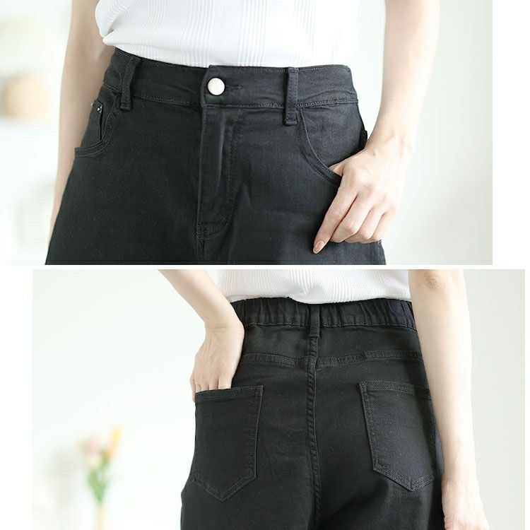 大きいサイズ レディース カットアウトデニムハーフパンツ　goldy-1558