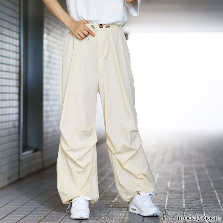 大きいサイズ レディース 裾ドローコードカーゴパンツ　goldy-1554 【メール便可】