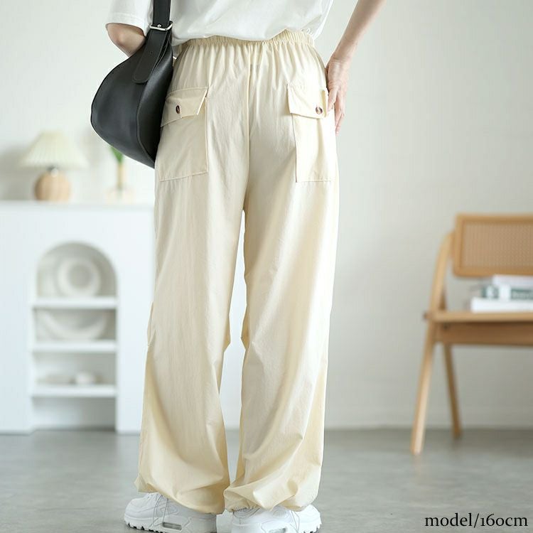 大きいサイズ レディース 裾ドローコードカーゴパンツ　goldy-1554 【メール便可】