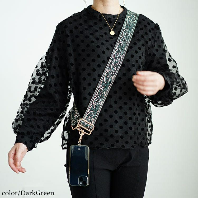 大きいサイズ レディース ペイズリー柄マルチショルダーストラップ　art-004 【メール便可】