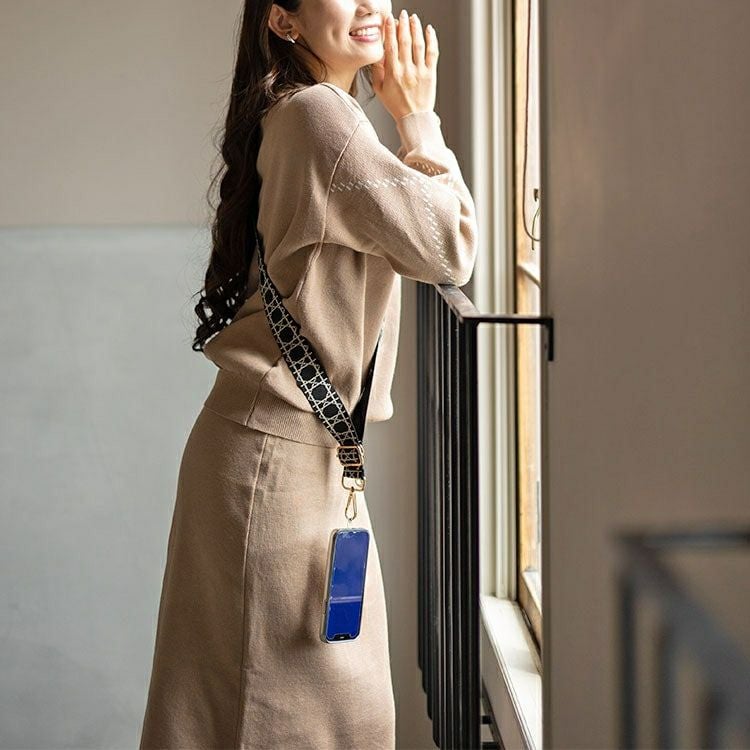 大きいサイズ レディース 幾何学柄マルチショルダーストラップ　art-002 【メール便可】