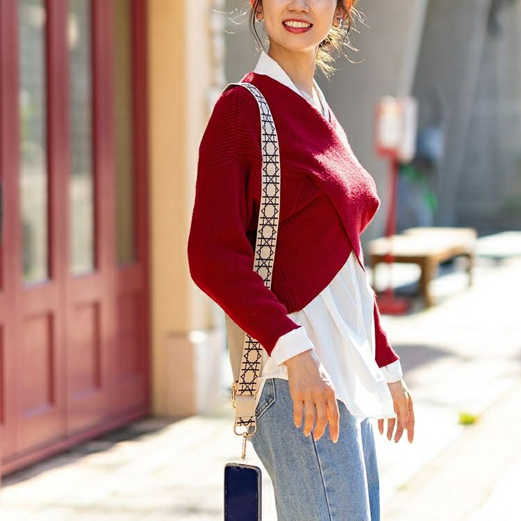 大きいサイズ レディース 幾何学柄マルチショルダーストラップ　art-002 【メール便可】