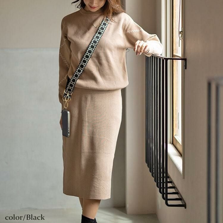 大きいサイズ レディース 幾何学柄マルチショルダーストラップ　art-002 【メール便可】 ブラック