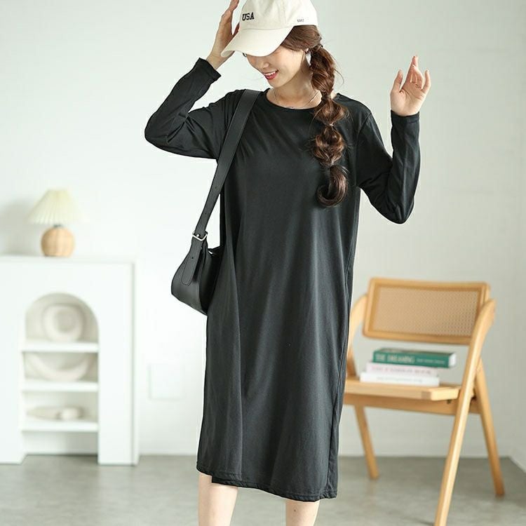 大きいサイズ レディース チュールワンピース＆カットソーワンピース2点セット　plan-250057