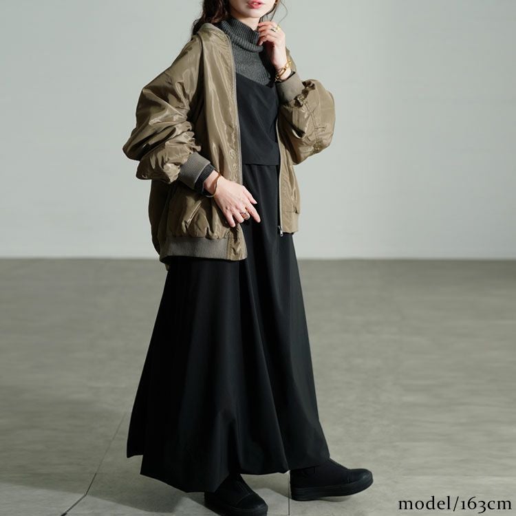 大きいサイズ レディース バックレースアップバルーンキャミワンピース　nw-24030