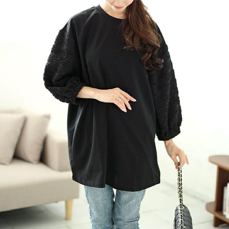 大きいサイズ レディース ボリュームフリルスリーブプルオーバー　mncut-142556