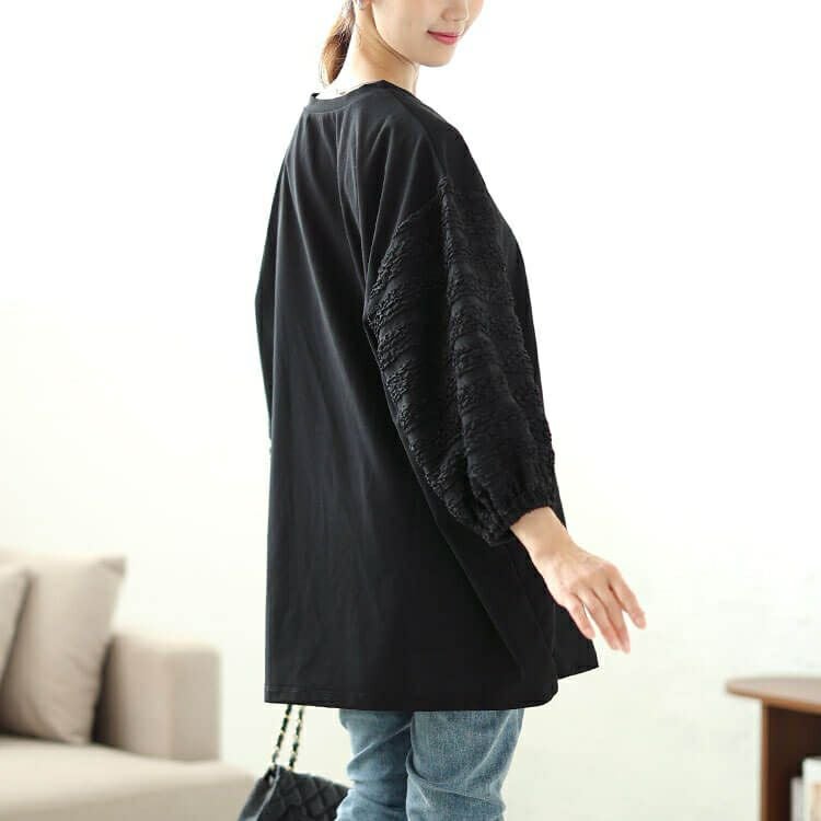 大きいサイズ レディース ボリュームフリルスリーブプルオーバー　mncut-142556