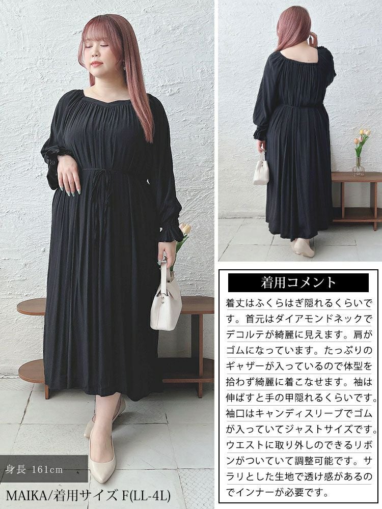 大きいサイズ レディース 2wayキャンディースリープワンピース　goldy-1575