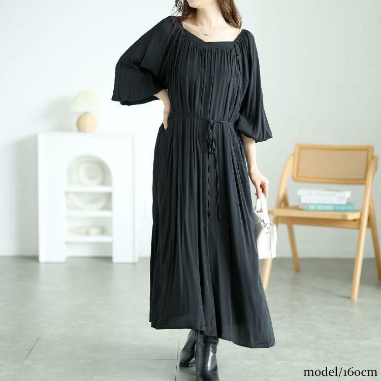 大きいサイズ レディース 2wayキャンディースリープワンピース　goldy-1575 ブラック