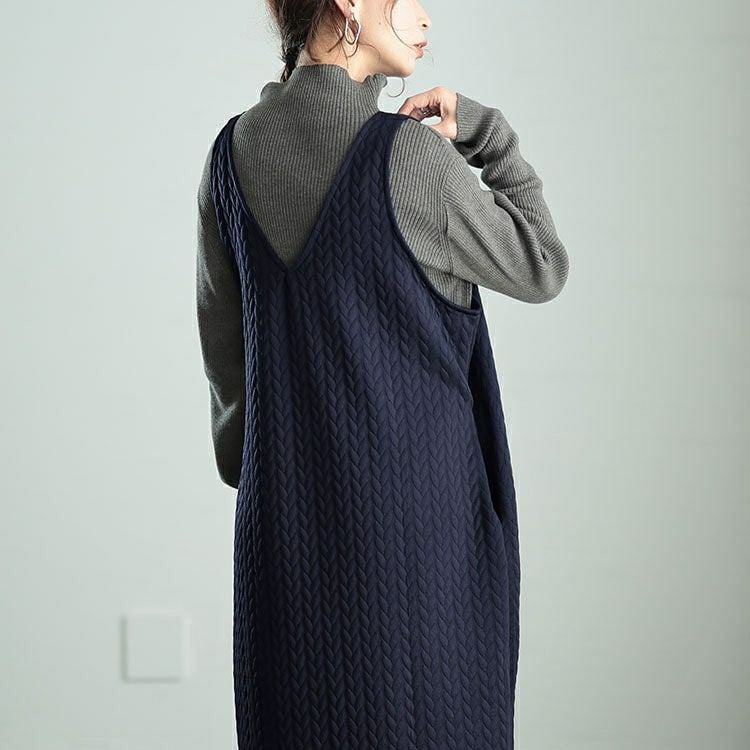 大きいサイズ レディース 前後2wayキルトジャンパースカート　plan-260507