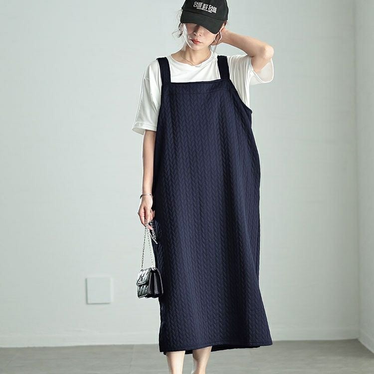 大きいサイズ レディース 前後2wayキルトジャンパースカート　plan-260507