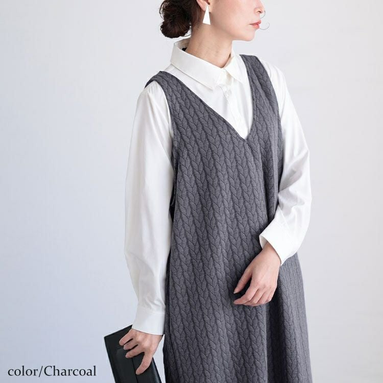 大きいサイズ レディース 前後2wayキルトジャンパースカート　plan-260507