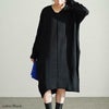 大きいサイズ レディース センターラインコクーンニットワンピース　kt-43003 ブラック