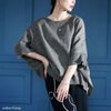 大きいサイズ レディース キモノスリーブニット　kt-43005 グレー