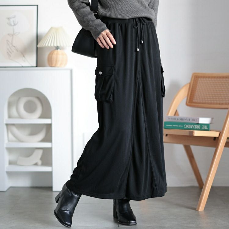 大きいサイズ レディース スウェットカーゴスカート　maruka-8125
