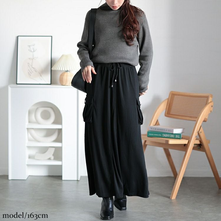 大きいサイズ レディース スウェットカーゴスカート　maruka-8125