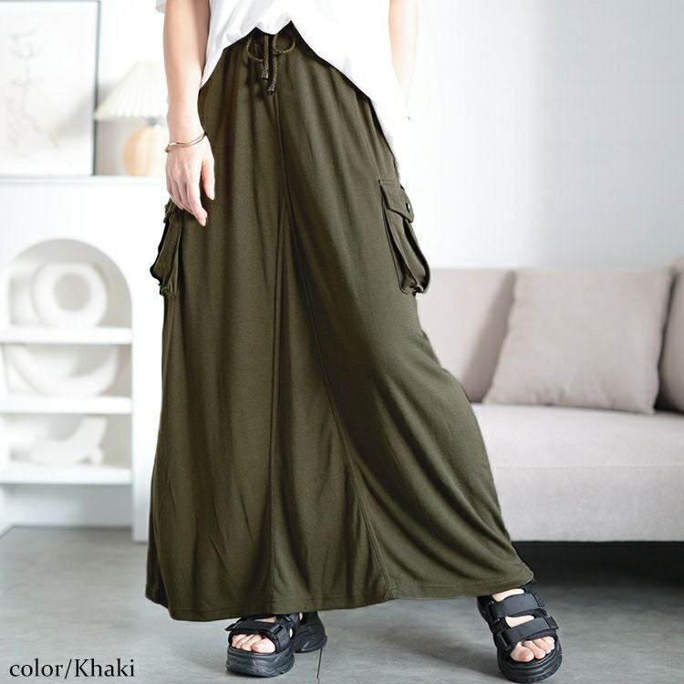 大きいサイズ レディース スウェットカーゴスカート　maruka-8125