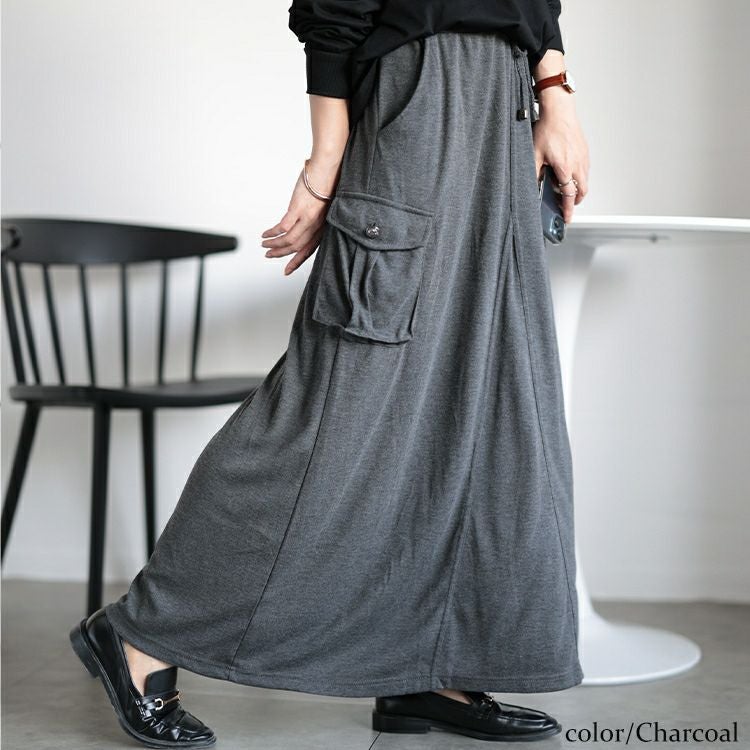 大きいサイズ レディース スウェットカーゴスカート　maruka-8125