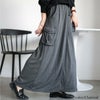大きいサイズ レディース スウェットカーゴスカート　maruka-8125 チャコール
