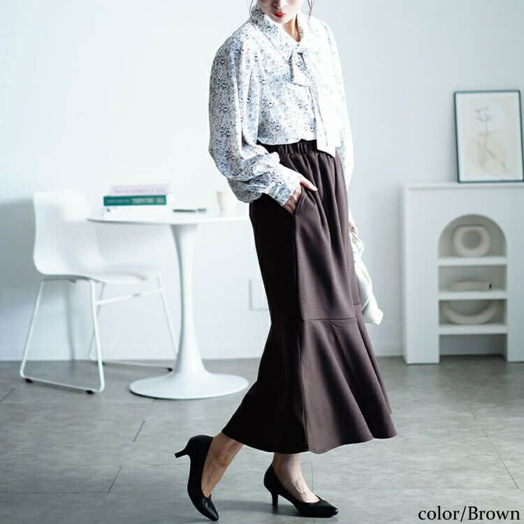 大きいサイズ レディース ダンボールスウェットマーメイドスカート　maru-30077